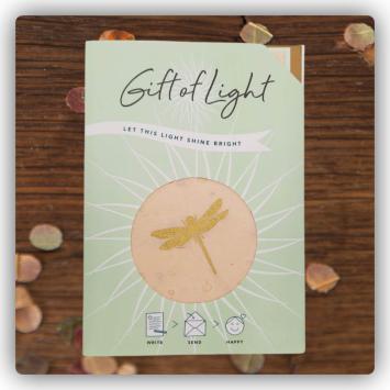 Geschenklichtje 10 Libelle