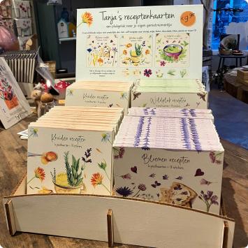 Tanja's recepten display gevuld 72 setjes